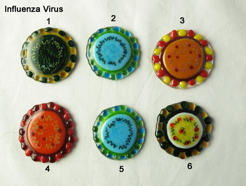 Fused Glass Influenza Virus by trilobiteglassworks on DeviantArt