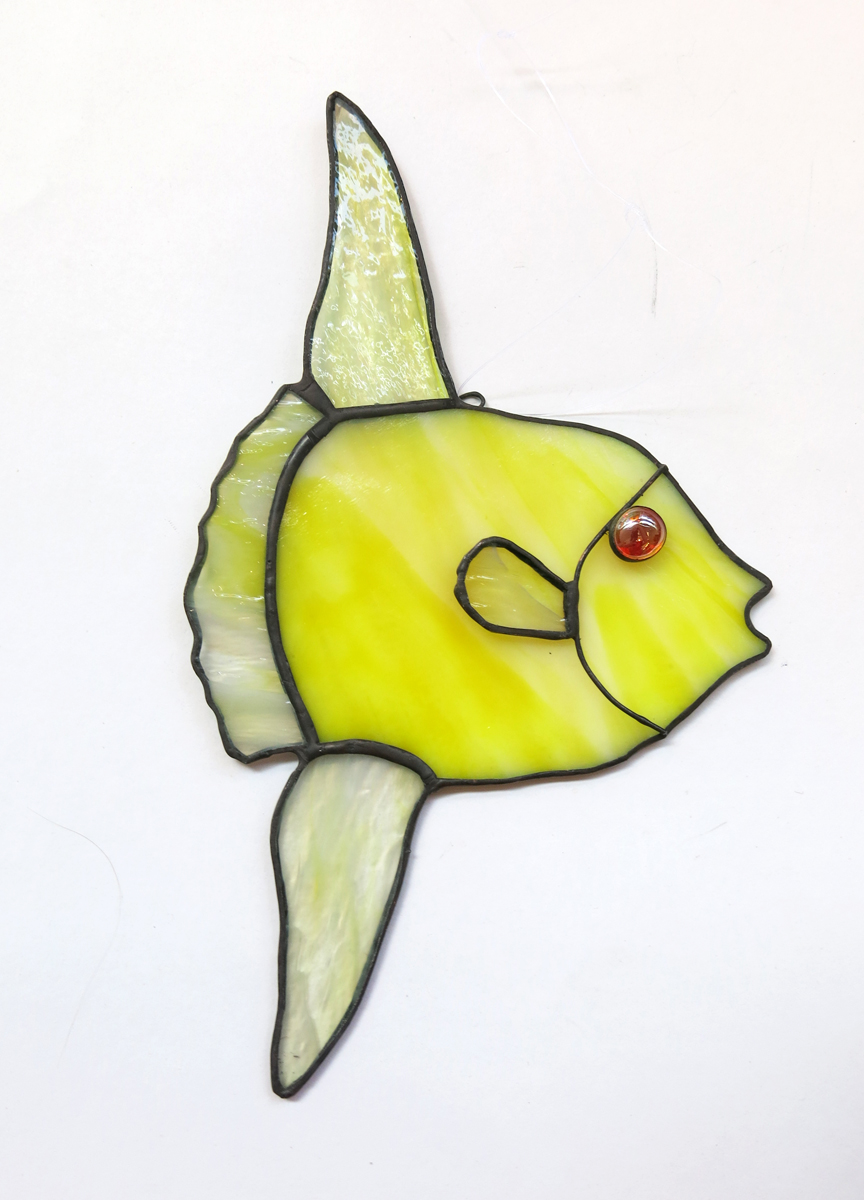 Mola Ocean Sunfish Stained Glass Suncatcher