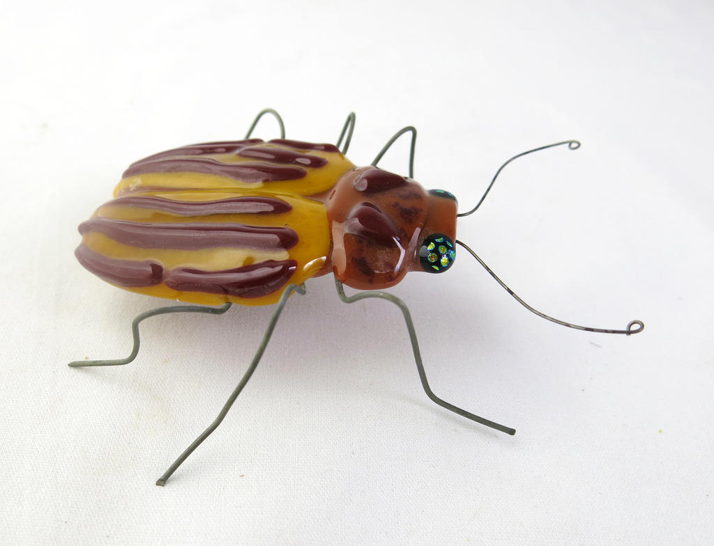 Colorado Potato Beetle  Fused Glass Sculpture 2