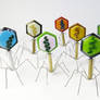 Bacteriophage Fused Glass And Metal Sculptures