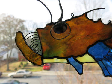 Monkfish Stained Glass Suncatcher