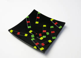 Hydrogel Rods Fused Glass Dish