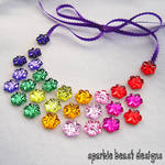 Rainbow Flower Power Necklace by Natalie526