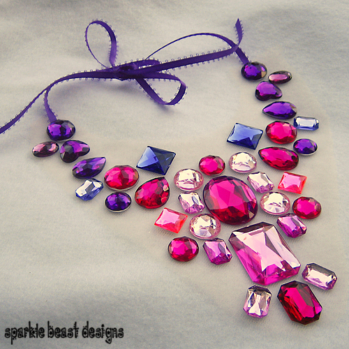 Bold Pink and Purple Necklace