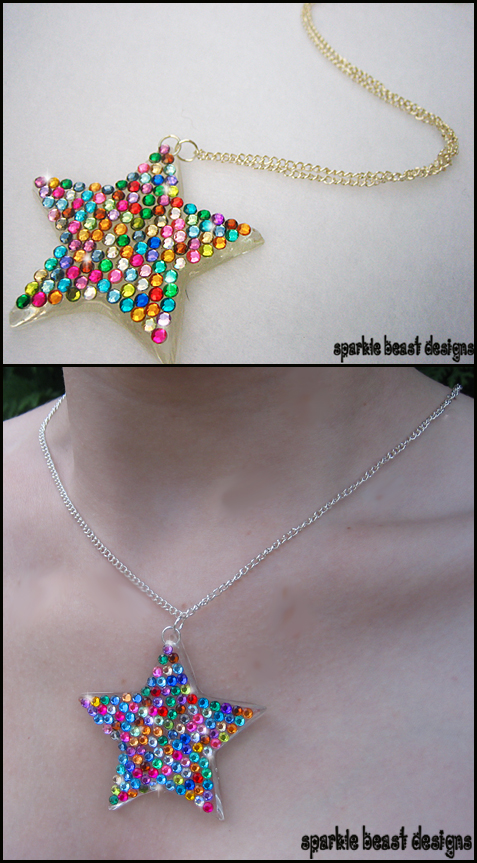 Rainbow Rhinestone Star