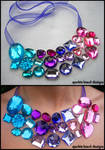 Variegating Gem Tone Necklace by Natalie526