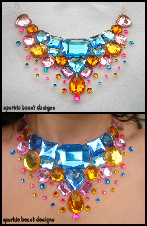 Candy Button Gem Necklace