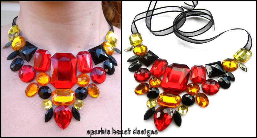 Black Red and Yellow Gems