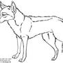 coyote standing lineart