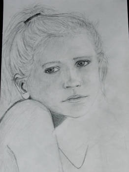 young girl sketch