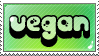 Vegan stamp. Be vegan, be happy : ) by SleepyVoodle