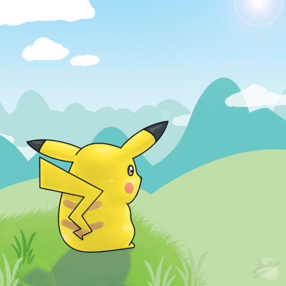 Pikachu Rear View Pikachu view by SleepyVoodle on DeviantArt