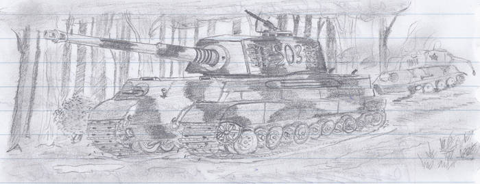 tiger II tank scetch