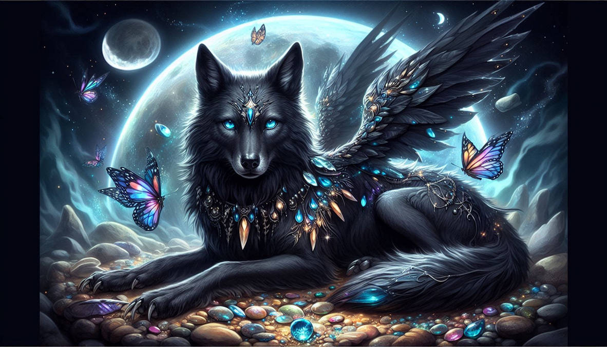 mythical wolf by purpleLadyLou on DeviantArt