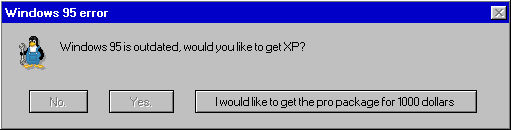 Windows 95 Error Message by ZindrenTheCoolGuy137 on DeviantArt