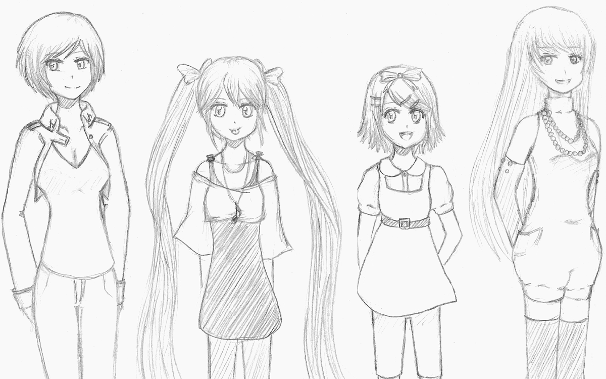 Crypton Girls Concept Sketch