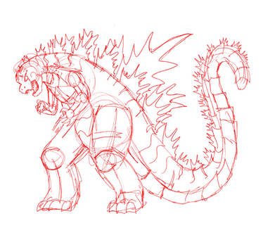 Rough Skecth of MV Godzilla