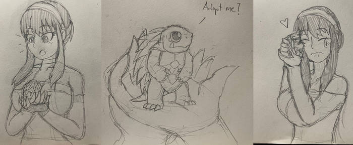 Yor adopts Gamera Sketch