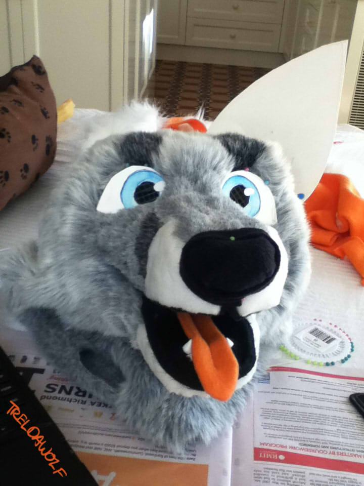 Fox fursuit head wip