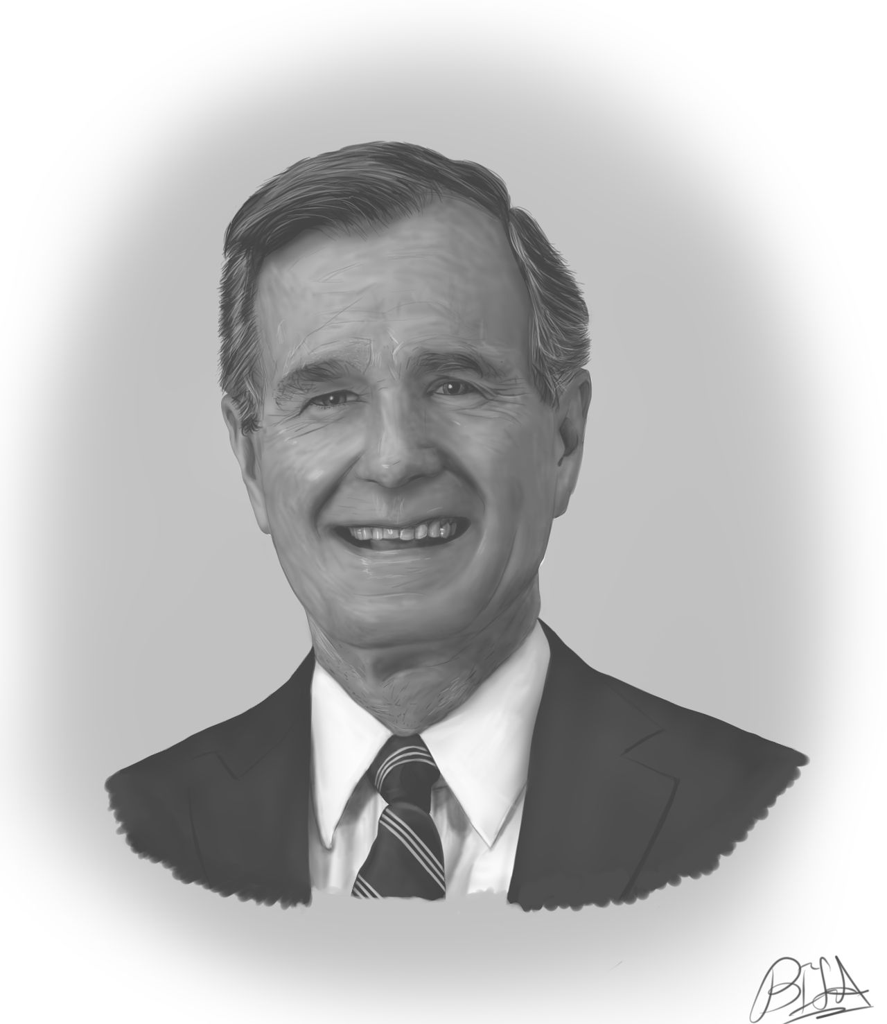 George HW Bush - US President (by BIfA) by BasedtrovertArtist on DeviantArt