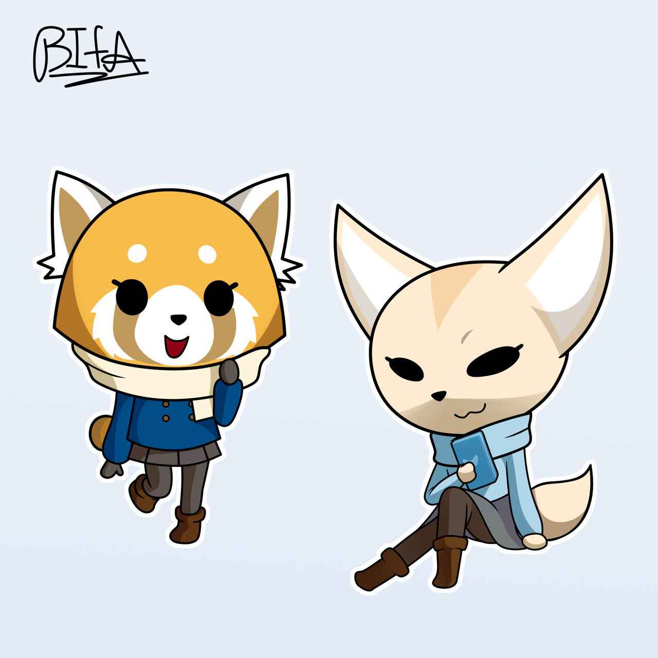Tsunoda Retsuko Retsuko and Fenneko - Aggretsuko by BasedtrovertArtist on DeviantArt