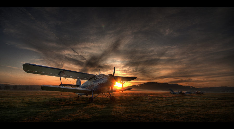 Morning airfield