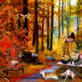 Autumn forest party