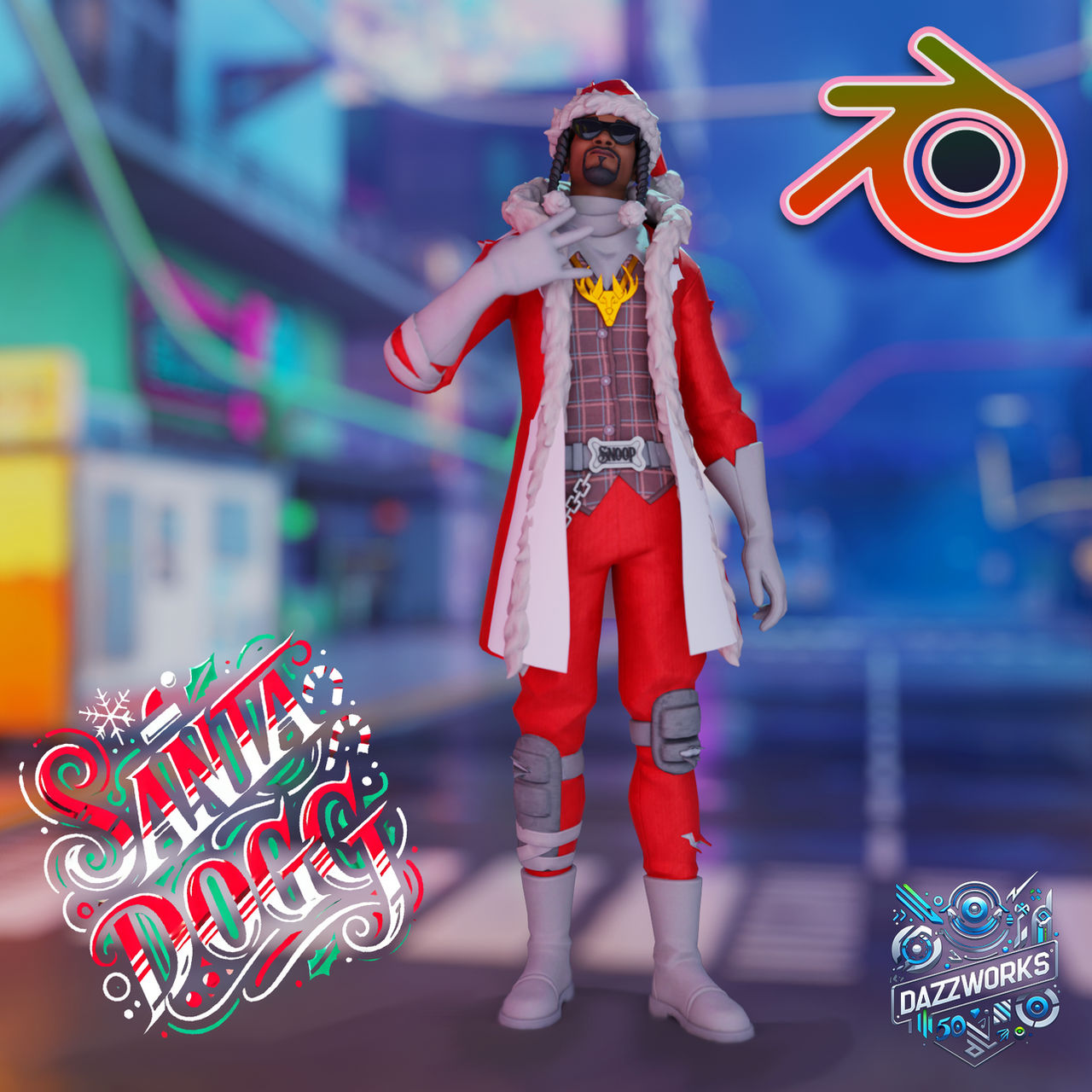 FREEBIE ALERT: Santa Dogg Character + Animation!!! by DAZcharm on ...