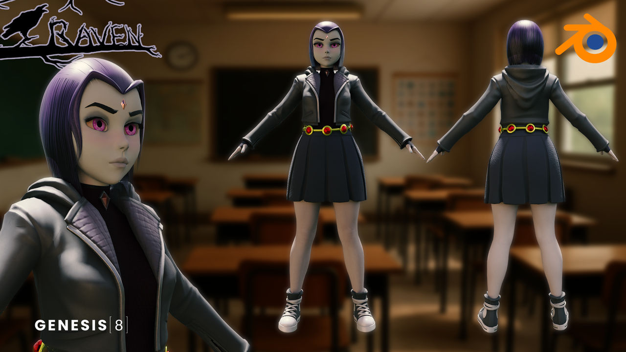 Raven Genesis GB Raven for Genesis 8 Female - CE Blend File by DAZcharm on DeviantArt
