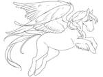 Free Pegasus Lineart by Sapphira-Page