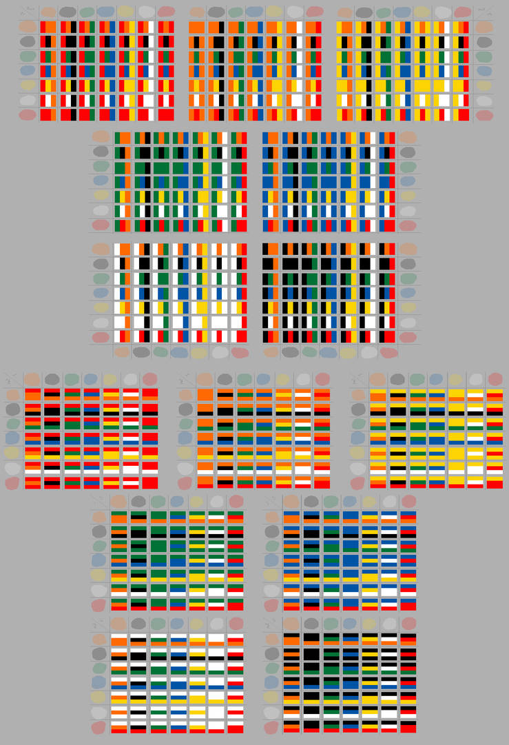 All Tricolor Flags Using 7 Colors by fleacollerindustry on DeviantArt