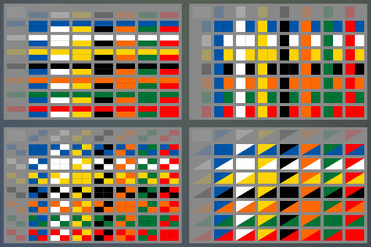 All Bicolor Flags using 7 Colors