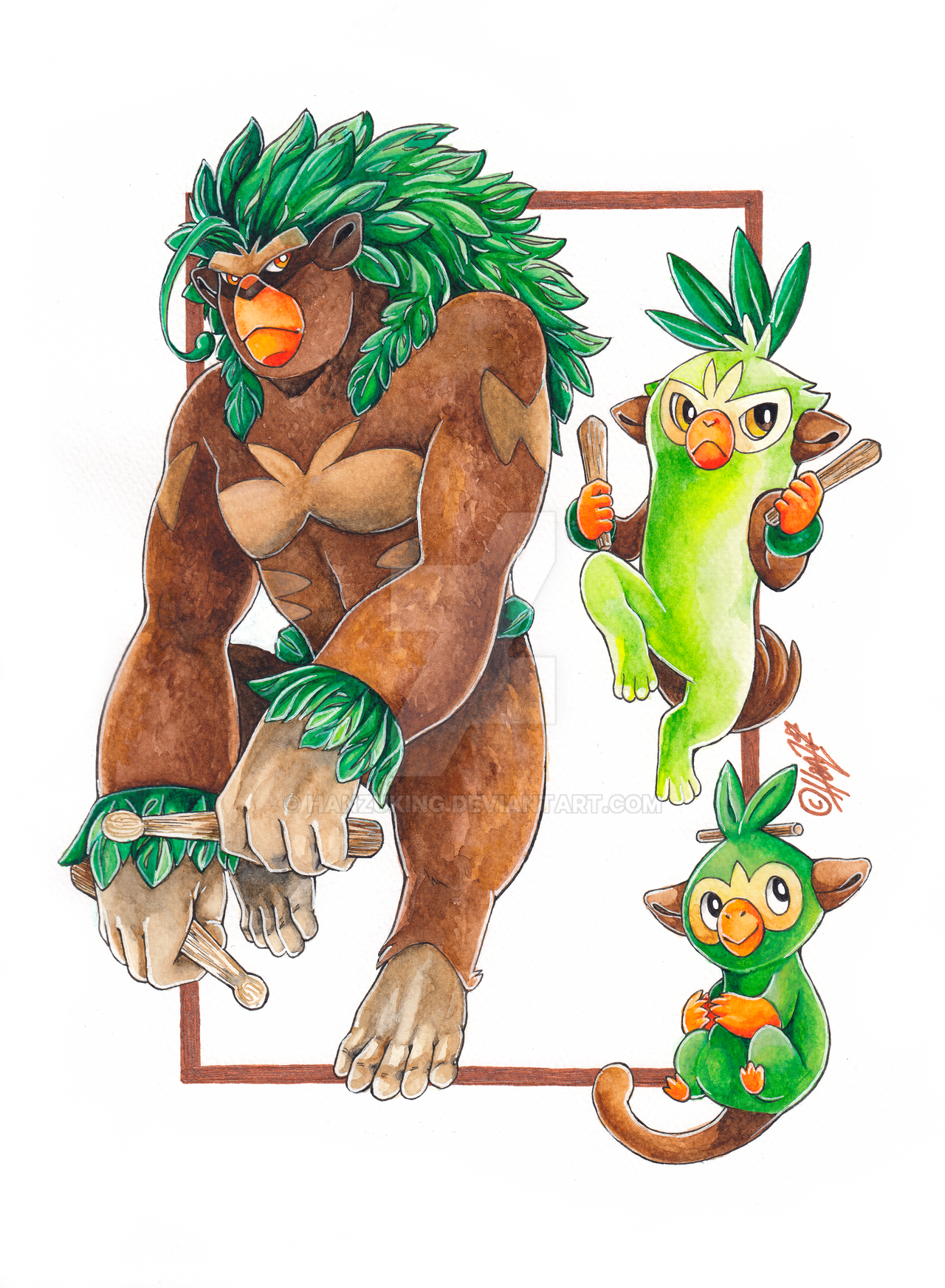 Grookey, Thwackey, and Rillaboom - Origin of Species