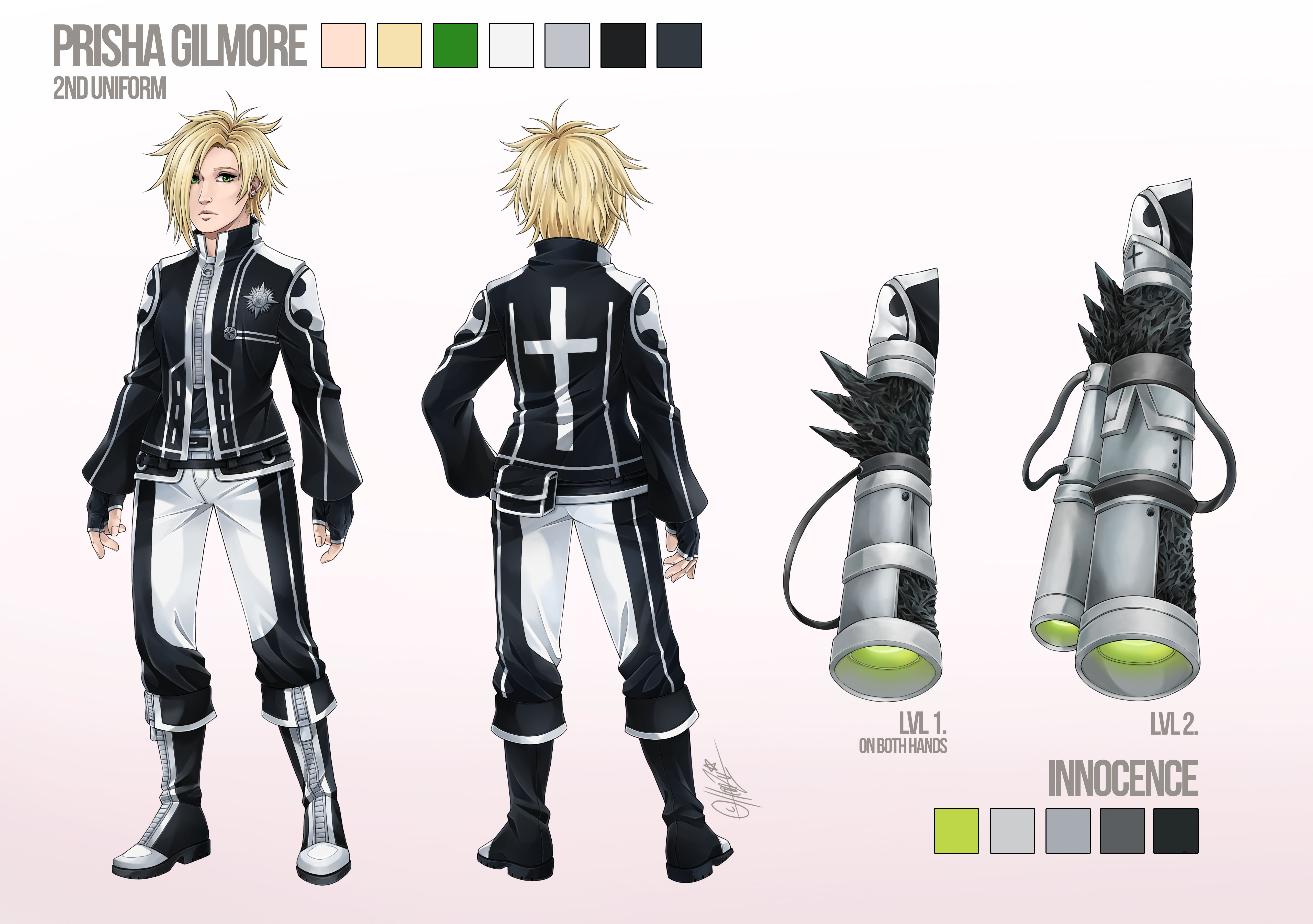 D.Gray-man OC - Prisha Gilmore Reference Sheet