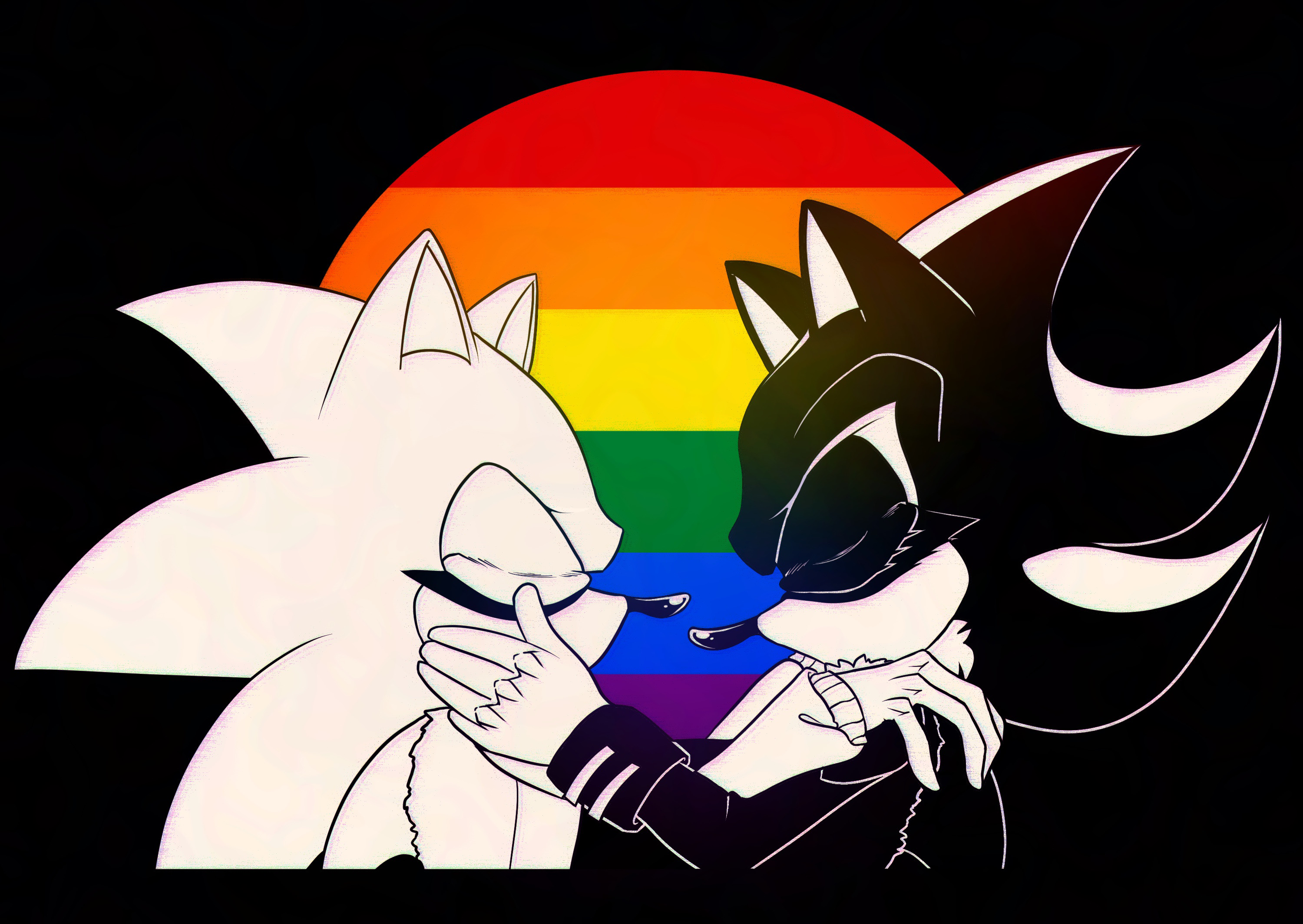 XOXO KISS AND HUGS 😘 #SONIC #SHADOW #sonicprime #youngeditor #fyp #AM, Sonadow