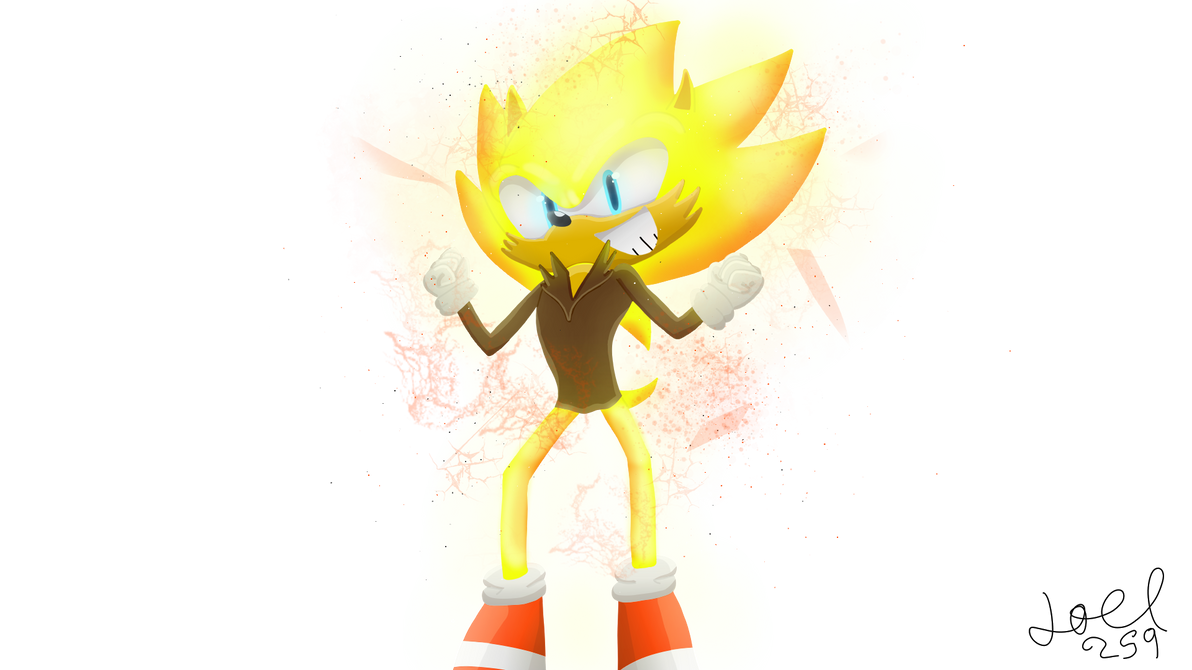 Sonic 2 Drawing styled Fleetway Super Sonic from V by Abbysek on DeviantArt