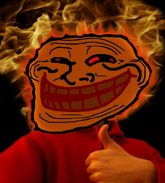 Flaming Troll Face by TickleBerryDude on DeviantArt