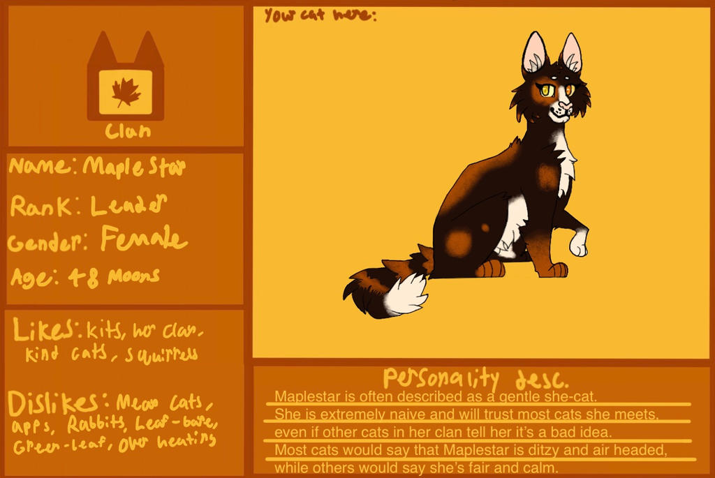 Maplestar by AlbatrossTheSmilodon on DeviantArt