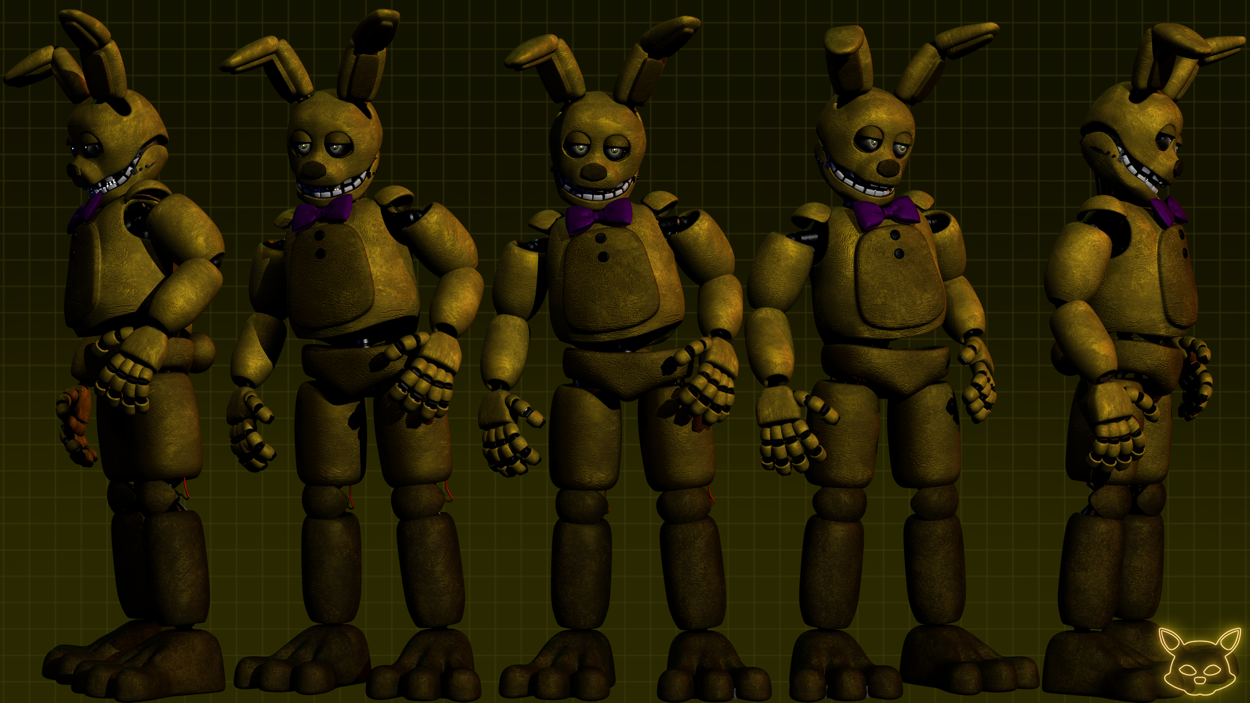 Spring Block Springbonnie Springbonnie v4 updated model showcase by MasterWolfe0 on DeviantArt
