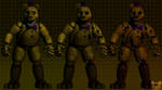 Fredbear, Withered Fredbear, Beartrap by MasterWolfe0