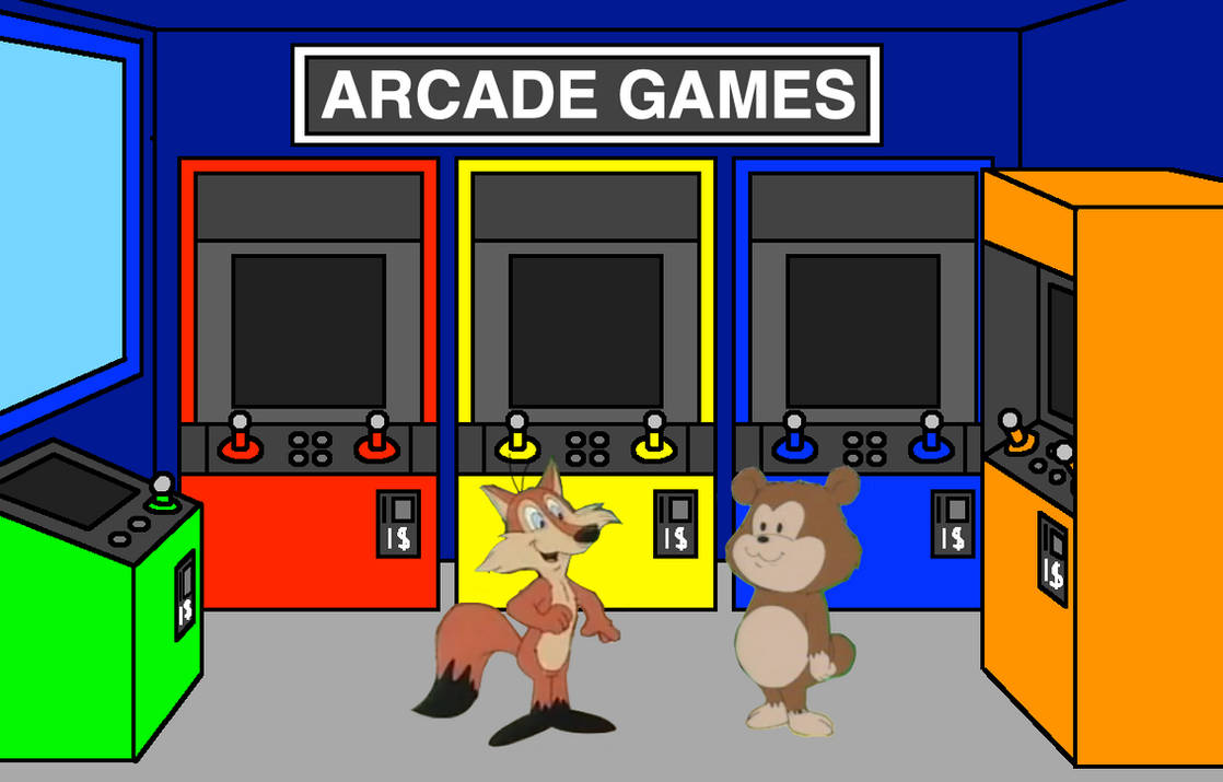 Buttons and Rusty in Cafe Arcade by AlexTheFoxCub on DeviantArt