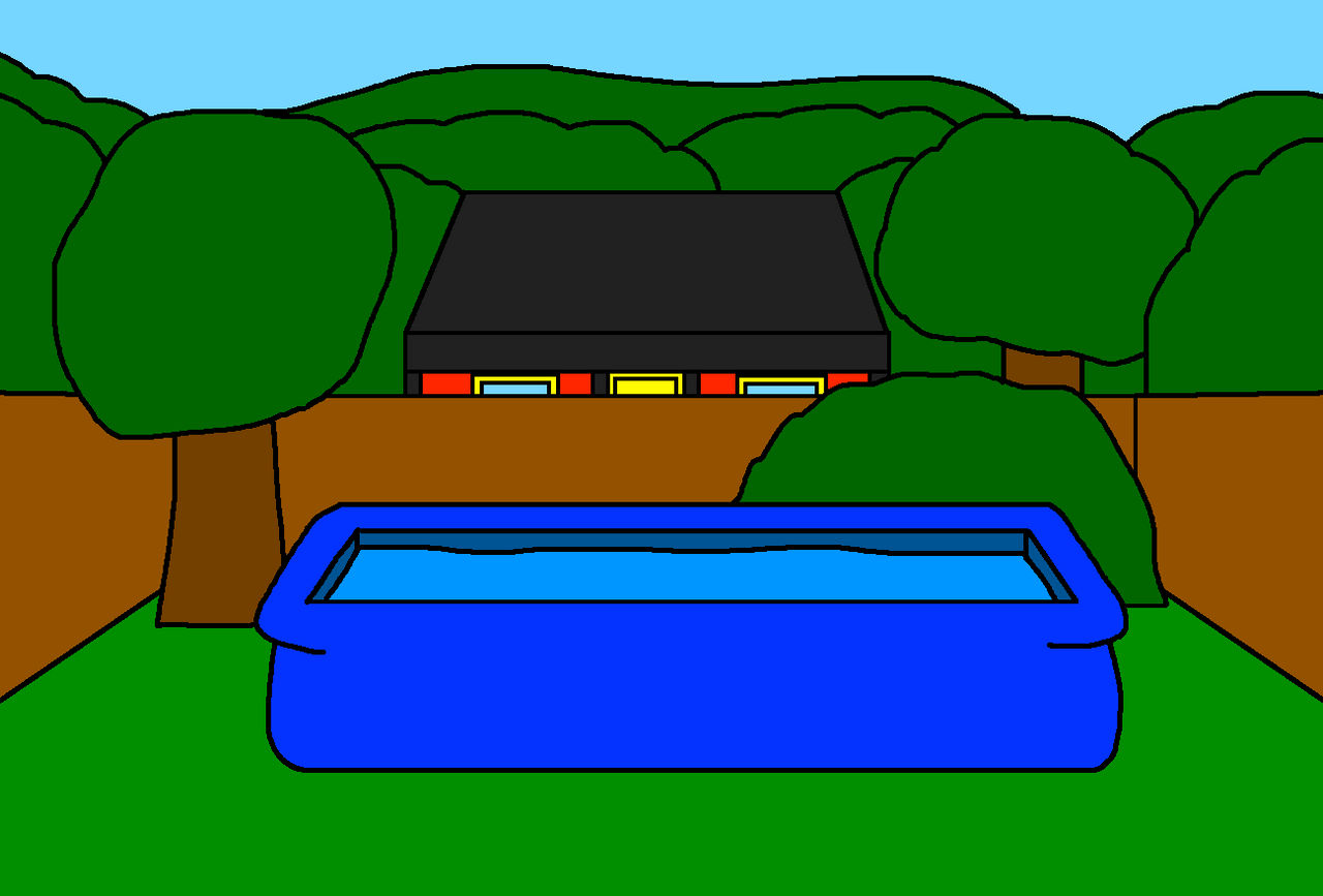 Cartoon Padding Pool Paddling Pool in a Backyard Background by ToonArtistsLover on DeviantArt