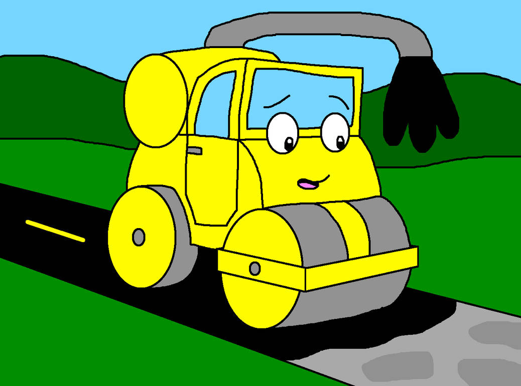 Howler the Steamroller Fixing a Road by AlexTheFoxCub on DeviantArt