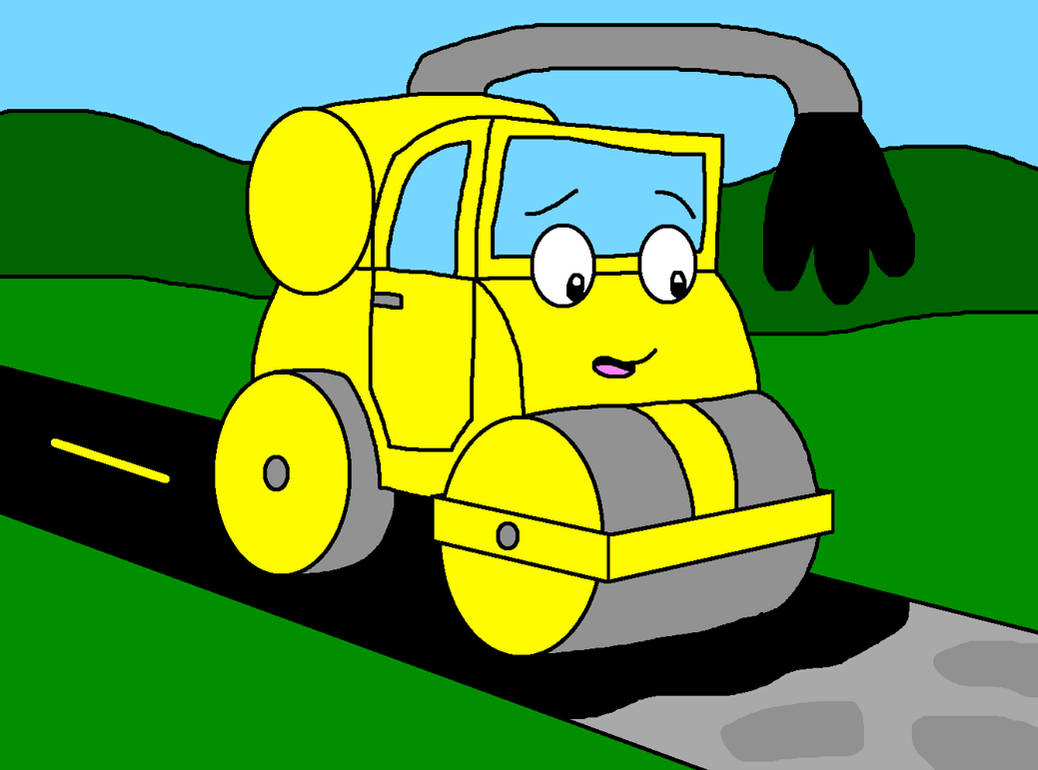 Howler the Steamroller Fixing a Road by TheCartoonCreations on DeviantArt