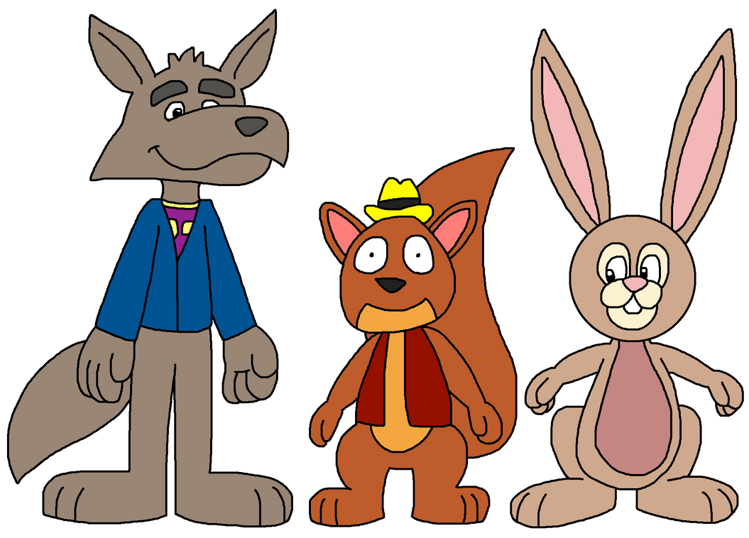 Wolf W. Wolf, Twitchy Squirrel and Boingo by ToonArtistsLover on DeviantArt