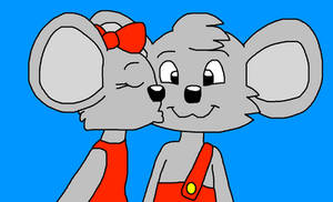 Mytrle Koala Kissing Blinky Bill On The Cheek