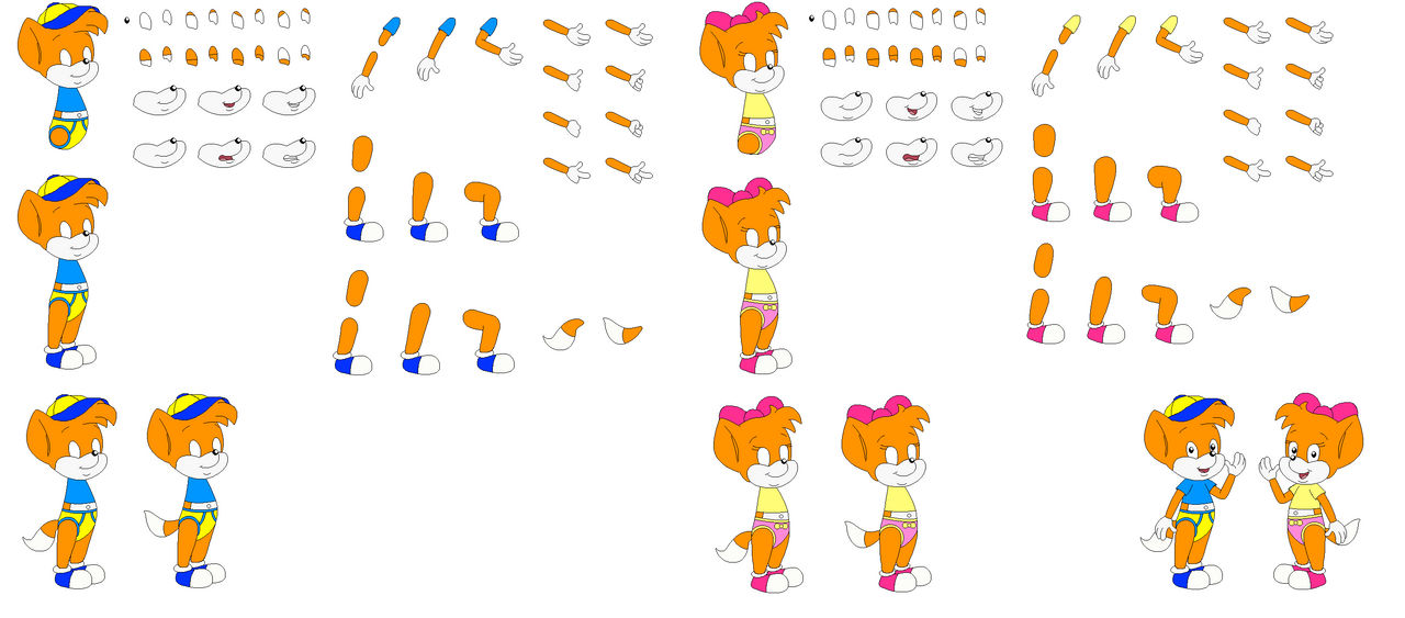 Toopy Character Rotations Tim and Topsy Character Builders by TheCartoonCreations on DeviantArt