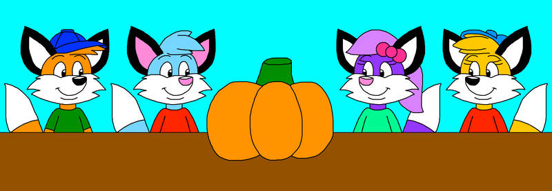 Julian, Billy, Lilly, Fifi and the Giant Pumpkin