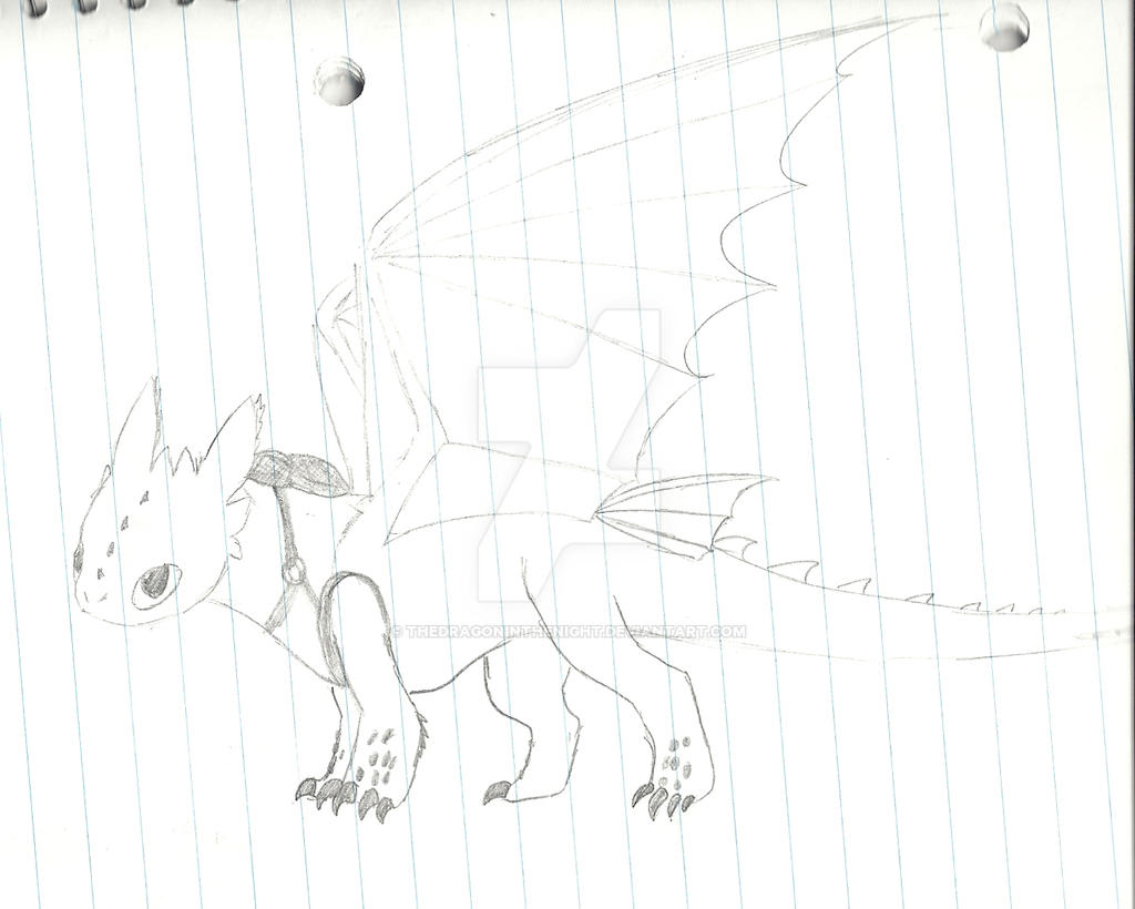 Toothless doodle by TheDragonInTheNight on DeviantArt