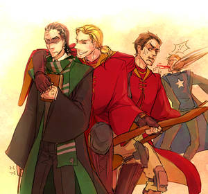 The avengers in Hogwarts